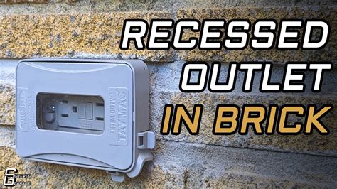 cutting hole in brick wall for electrical box|recessing receptacle in brick.